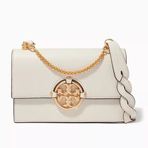 Tory Burch Miller Braided Strap Convertible Shoulder Bag - Ivory